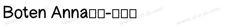 Boten Anna字体字体转换